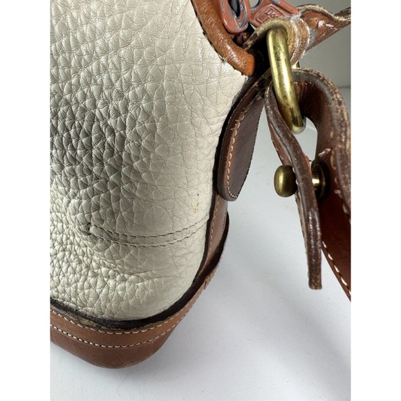 Dooney & Bourke Norfolk Domed Satchel Bag Taupe Tan Brown Purse Leather Handbag - Picture 3 of 16